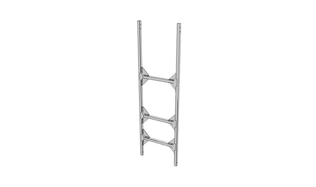 Edscha side frame - 2550-3000 mm - for Edscha sliding bow roof from 2008