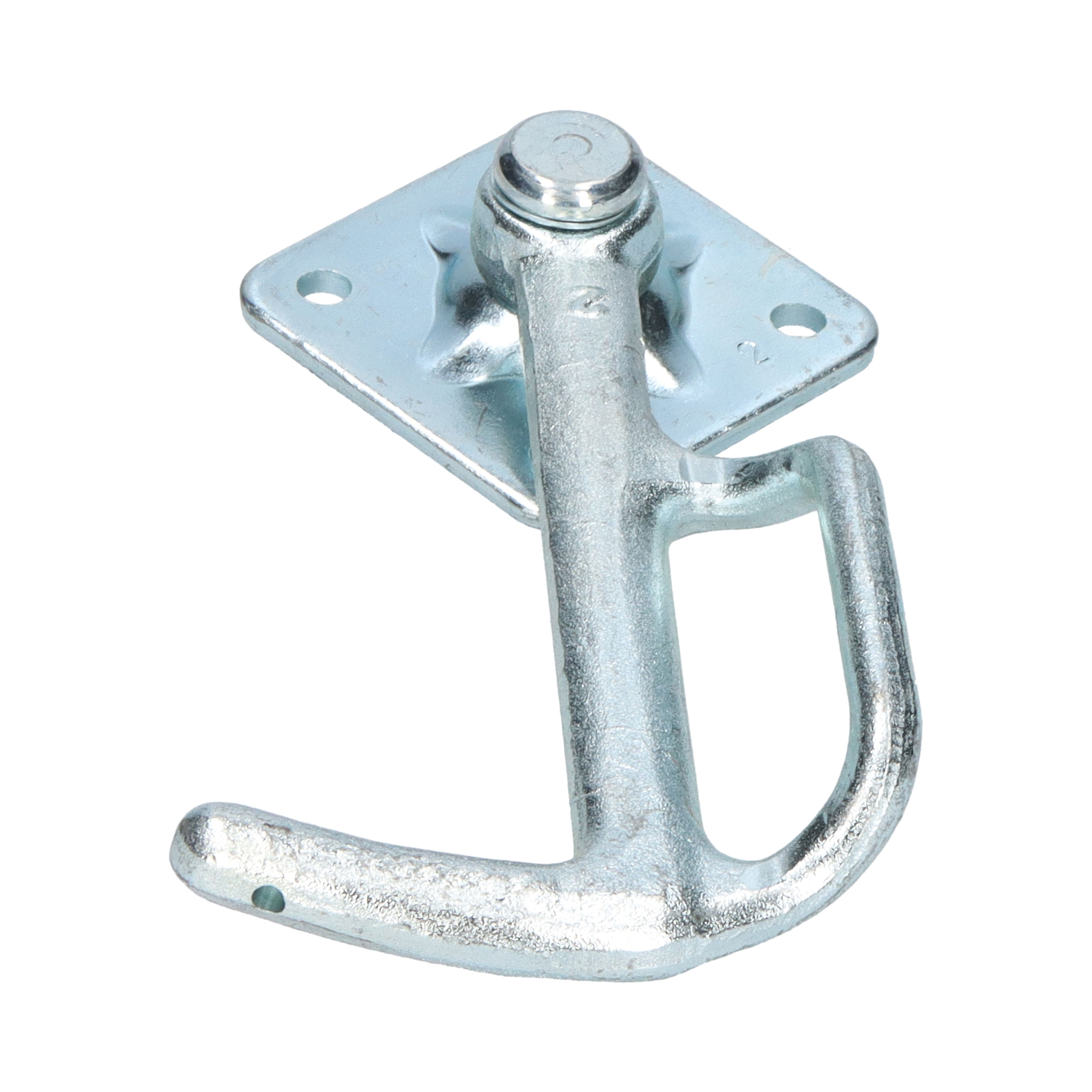 Rhiwa Quality hook no. 2 - right - with bracket - zinc-plated