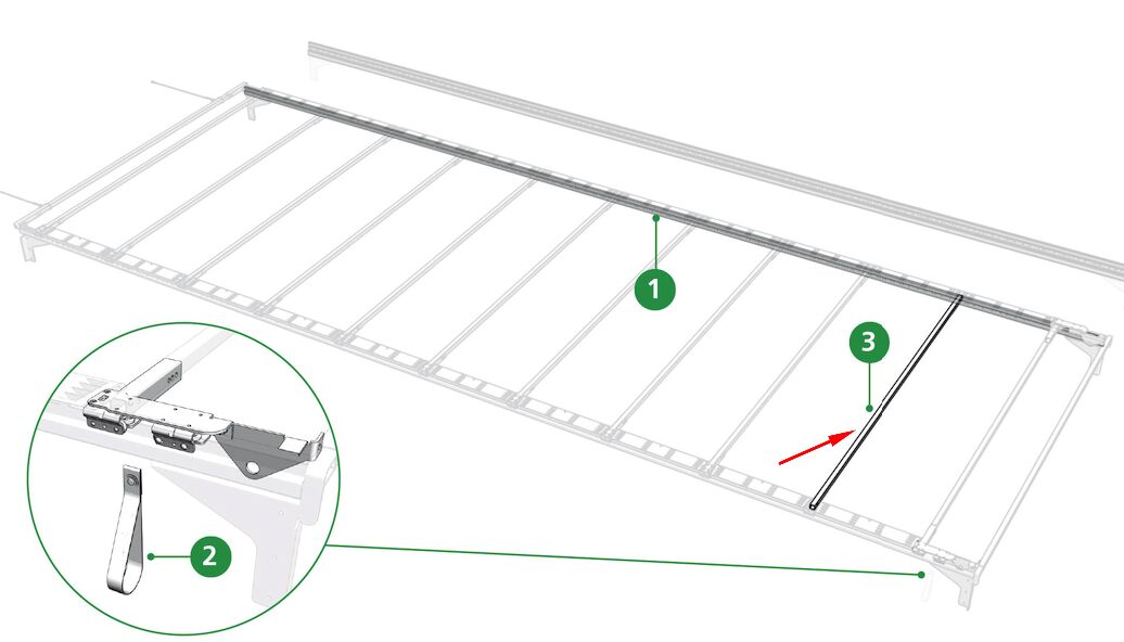 Edscha arche - 2185 mm - sans chariots - pour Edscha CS Small et VP Lite