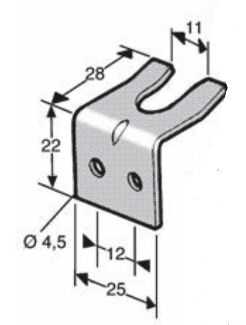Pommier single bonnet hook - for bonnet hook set small - zinc-plated