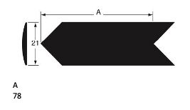 Pommier eindplaatje 78 mm - voor container deurprofiel - zwart