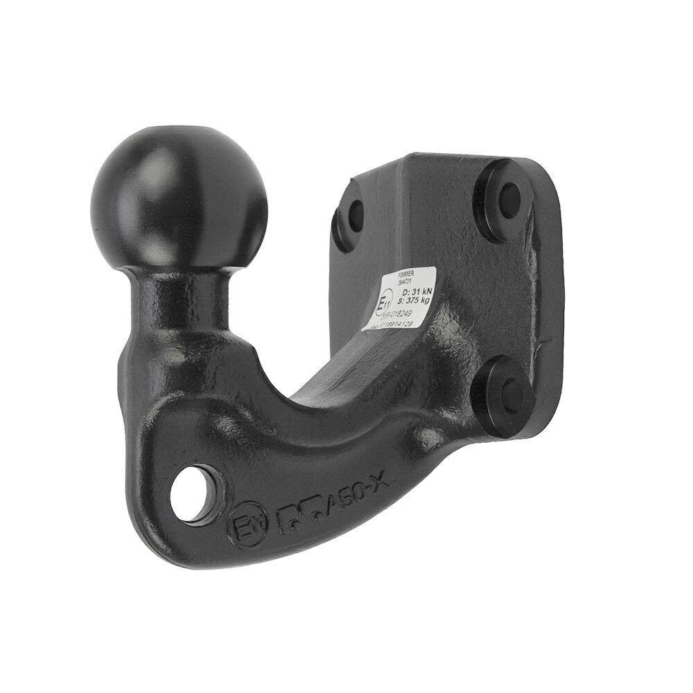Pommier boulon à bille Ø 50 mm - 4 trous - 31 kN - noir