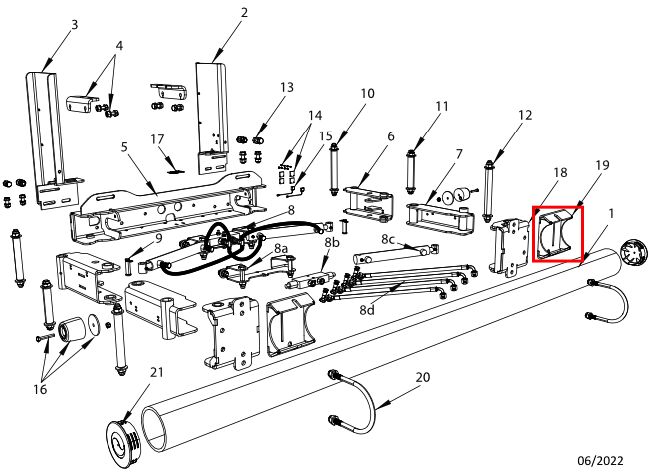 Pommier tube holder - for XPAND P42A - E-XPAND P33A - XFIX P610A - R58-03