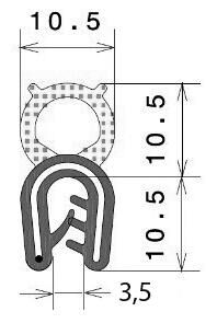 Pommier colliers de serrage avec bille - plage de serrage 3,5 mm - hauthor 10,5 mm - cercle de 50 mètres