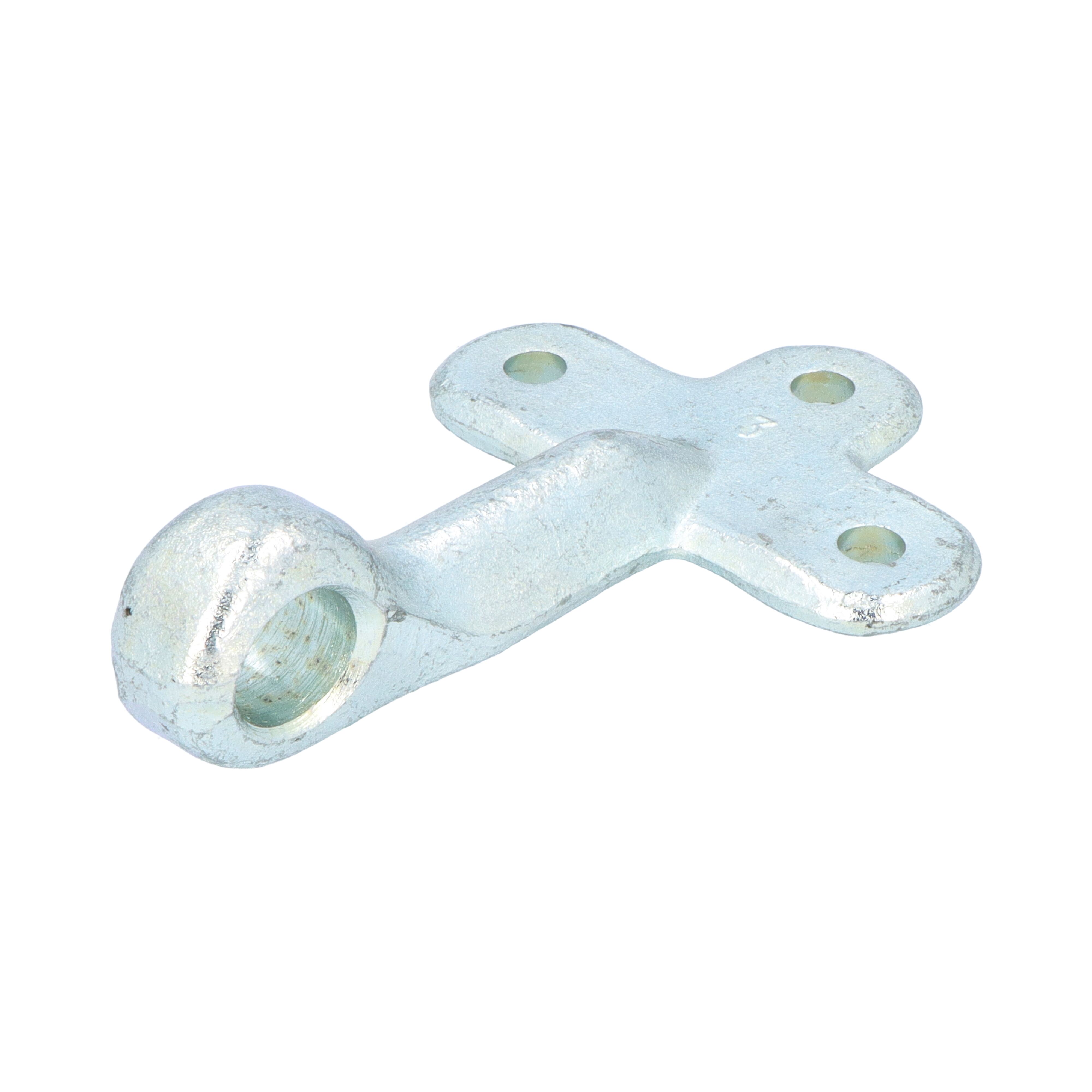 Rhiwa Quality hook no. 3 - left - with bracket - zinc-plated