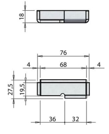Pommier locking gear holder - left - for locking Ø 16 mm - weld-on