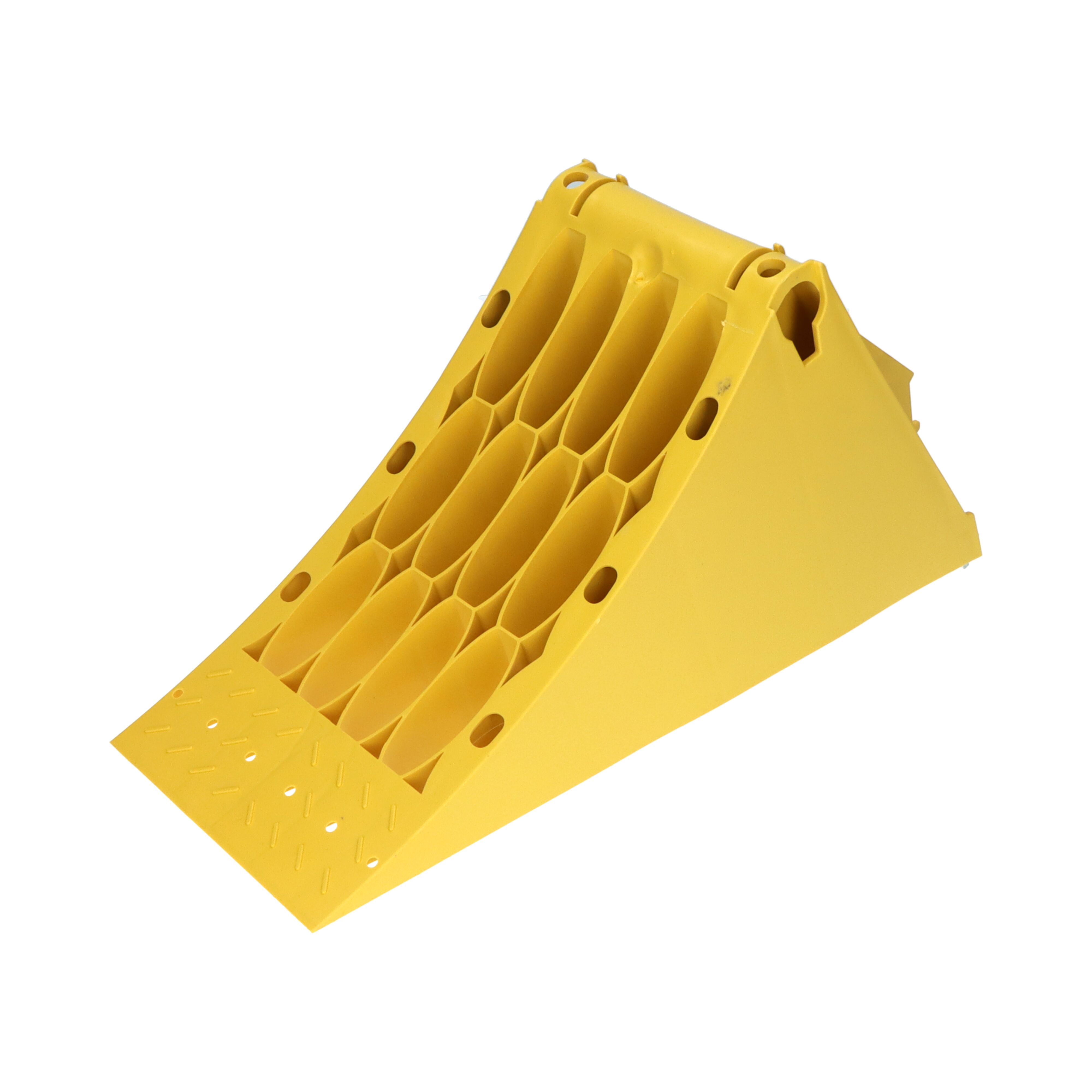 Rhiwa Quality wheel chock T2 Crowny 46 - yellow plastic