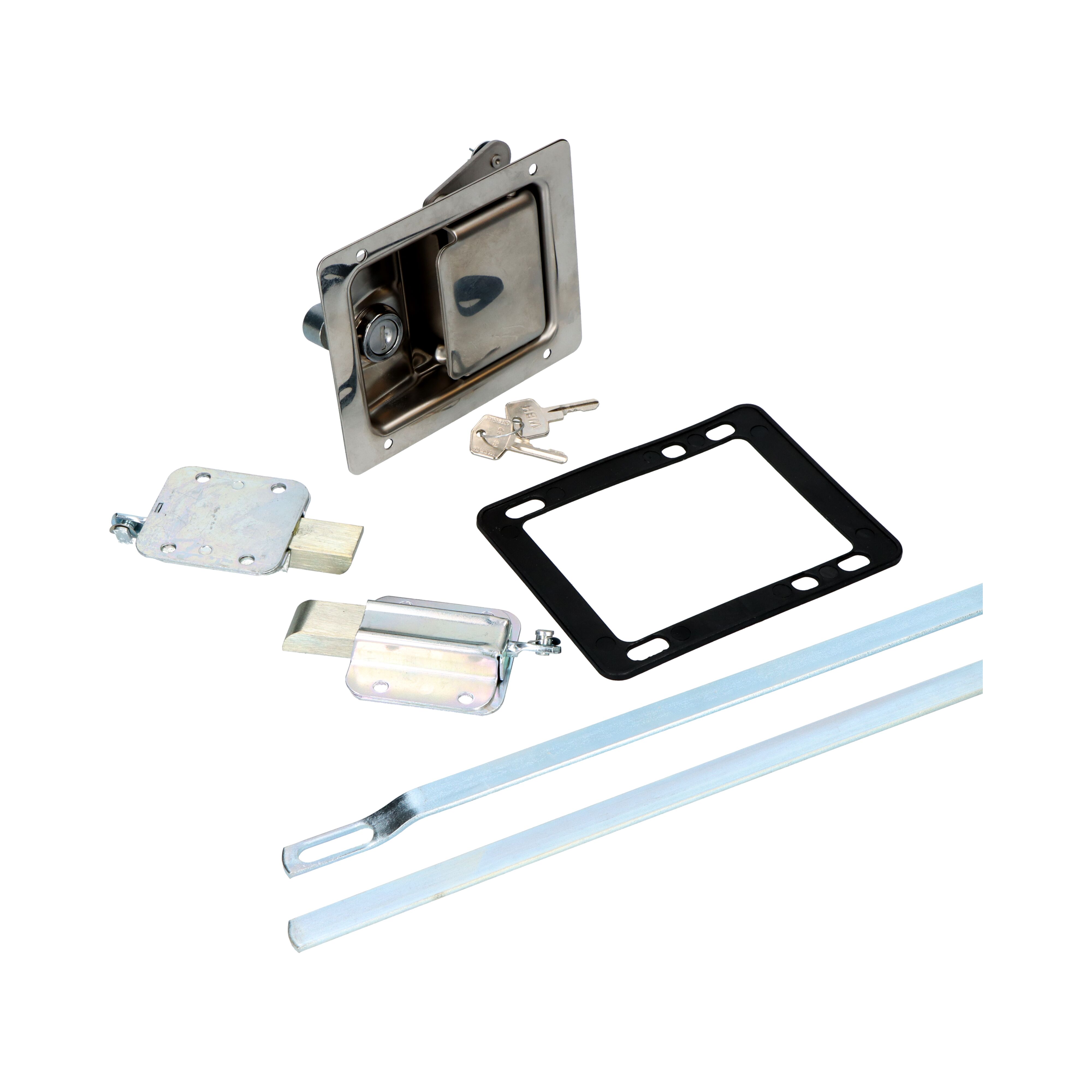 Rhiwa Quality espagnolette lock set - 2-way internal - different keys - stainless steel