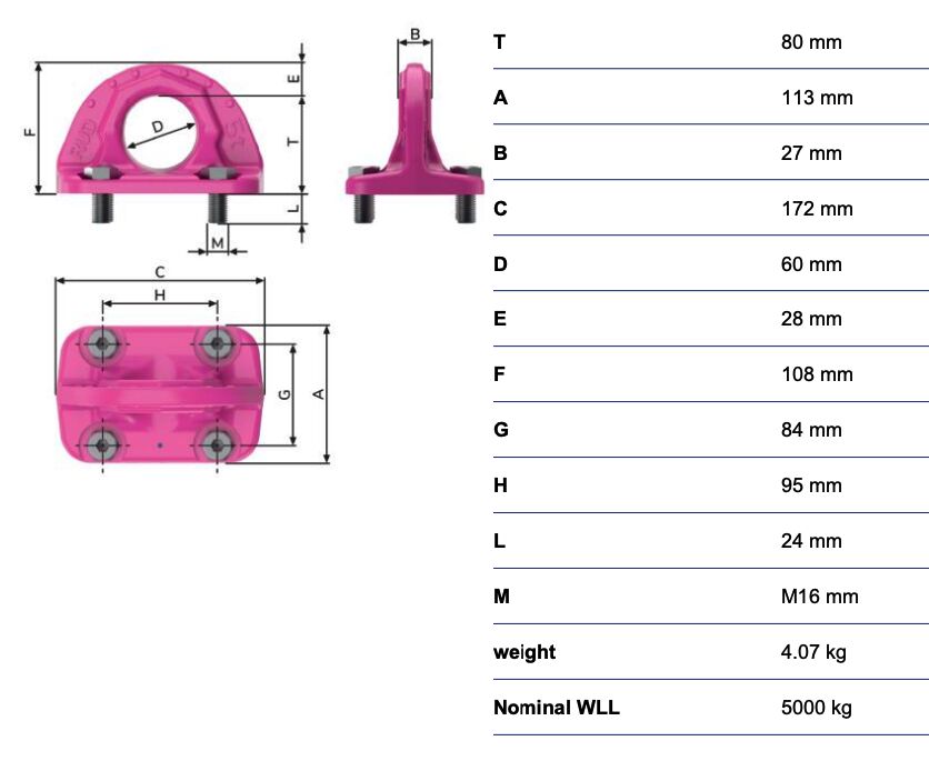 RUD B-ABA - 5t - M16 - anneau de levage