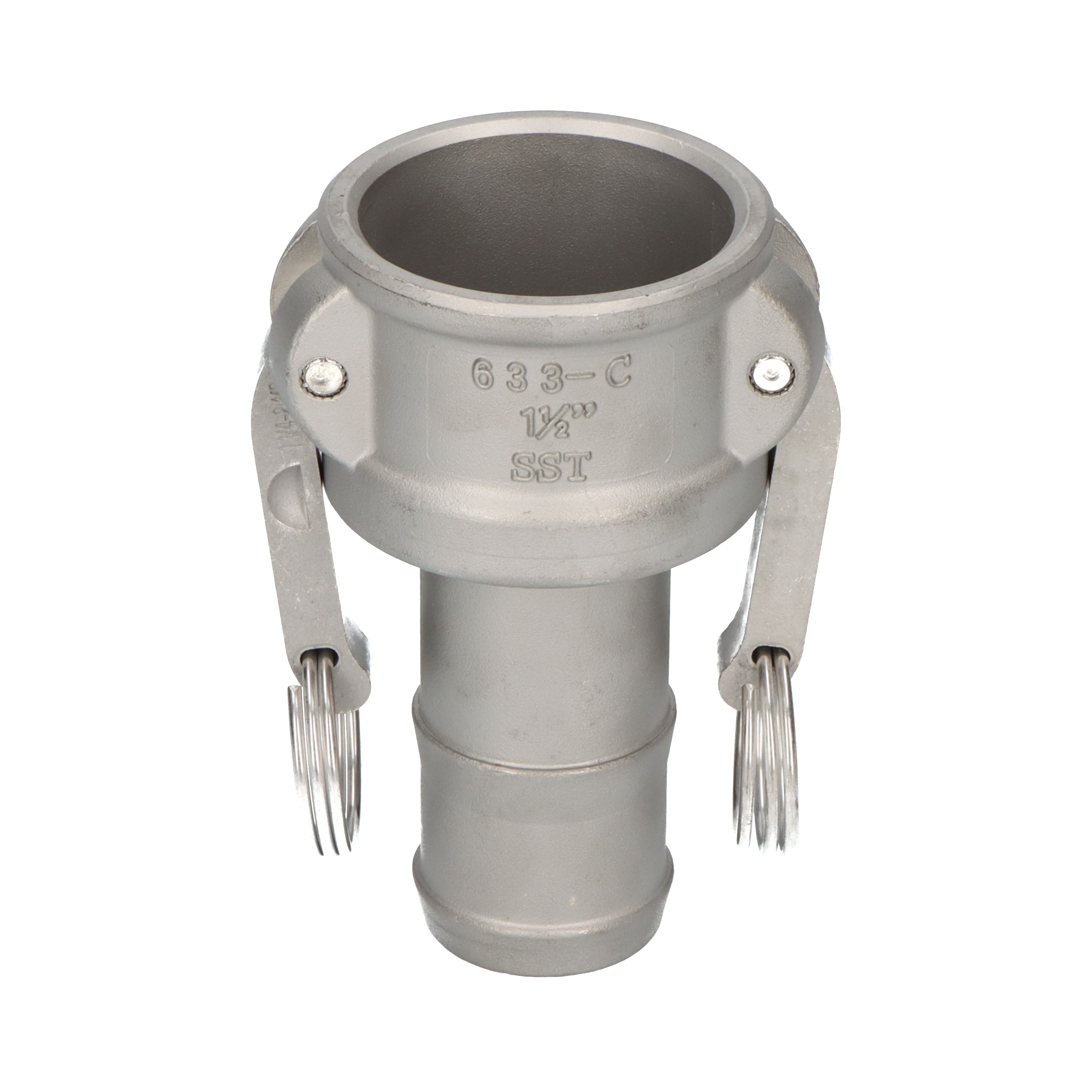 OPW raccord Kamlok coupler C 1,1/2" embout cannelé pour collier de serrage en inox