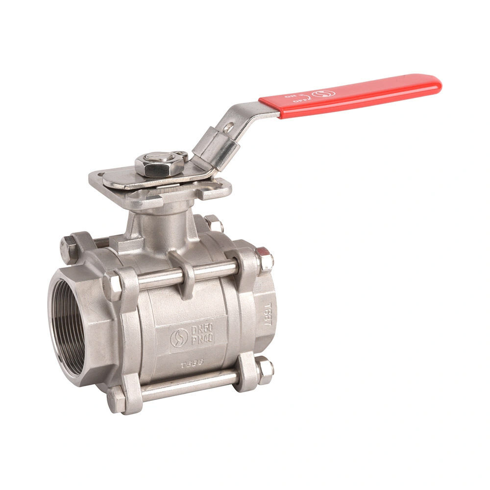 Sferaco ball valve stainless steel 743 3 piece body 3/4" npt bi/bi PN63 ISO pad fire safe