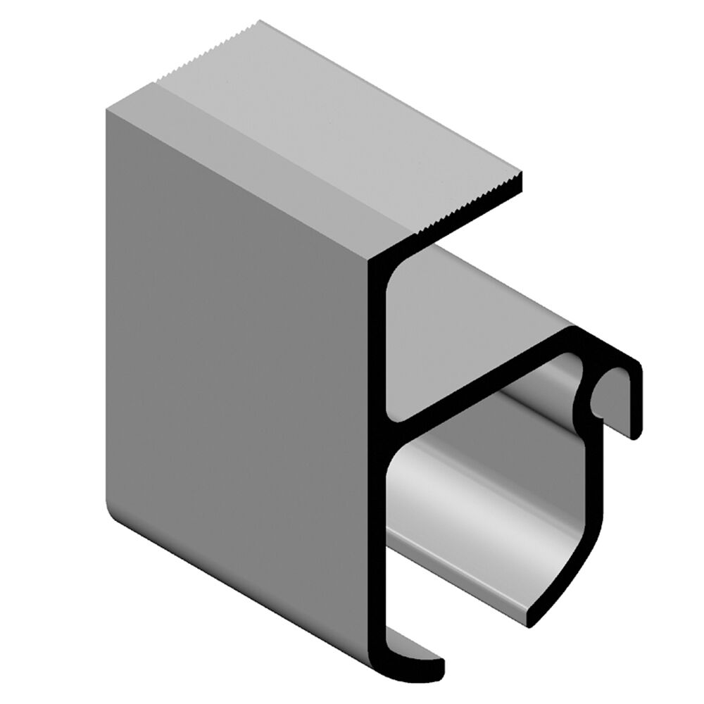 Rhiwa Quality roof rail with bead - 52,5 x 75 x 7000 mm - aluminum