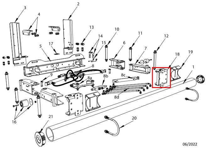 Pommier support de pare-chocs - pour XPAND P42 A/D/E et E-XPAND P33A/D/E - R58-03