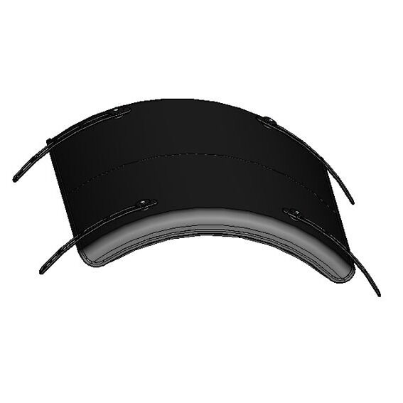 Parlok spatscherm middenstuk - 480 x 850 x 580 mm (BxLxR) - HDPE - voor 3 delig scherm