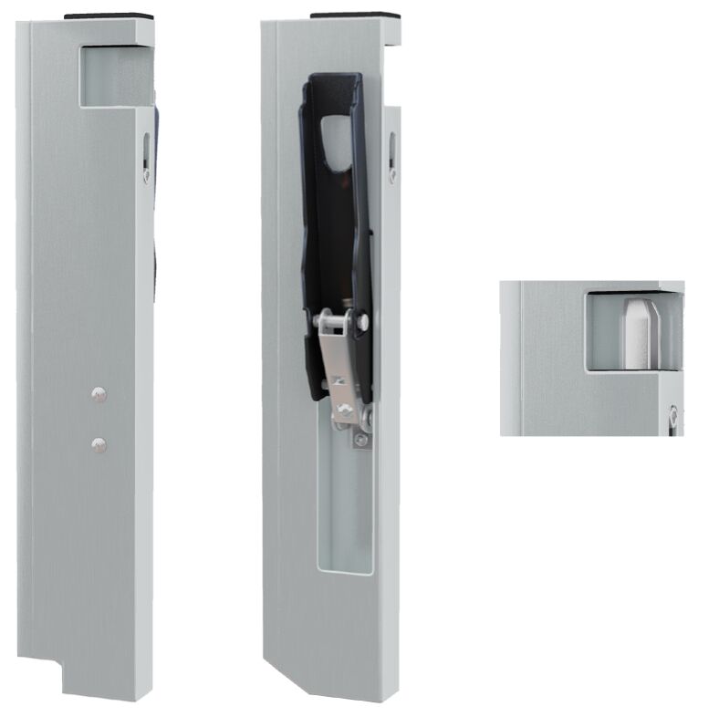 Pommier zijbordsluiting - rechts - 610 mm lang - aluminium profiel
