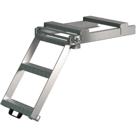Takler marche escamotable - 2 marches - 737 x 462 x 135 mm (LxlxH) - galvanisée à chaud