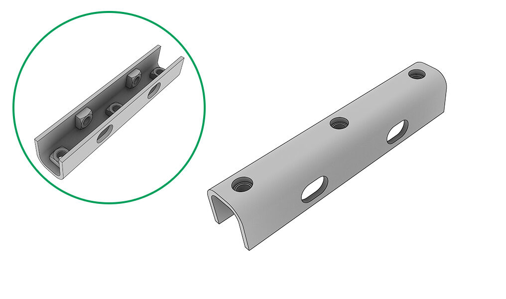 Edscha klemprofiel - 5 gaten - voor Edscha CS Profi I+II / Hybrid / ECO II