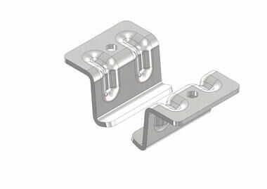 Pommier steunbeugel 68 mm - voor rail vlees hangsysteem - RVS