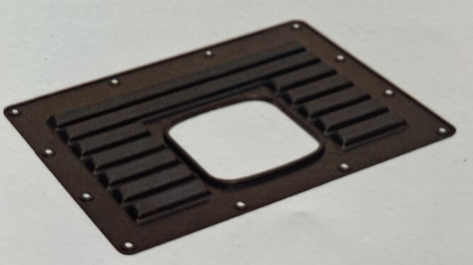 Pommier grille intérieure - pour hotte de ventilation 1570028 - ABS rouge