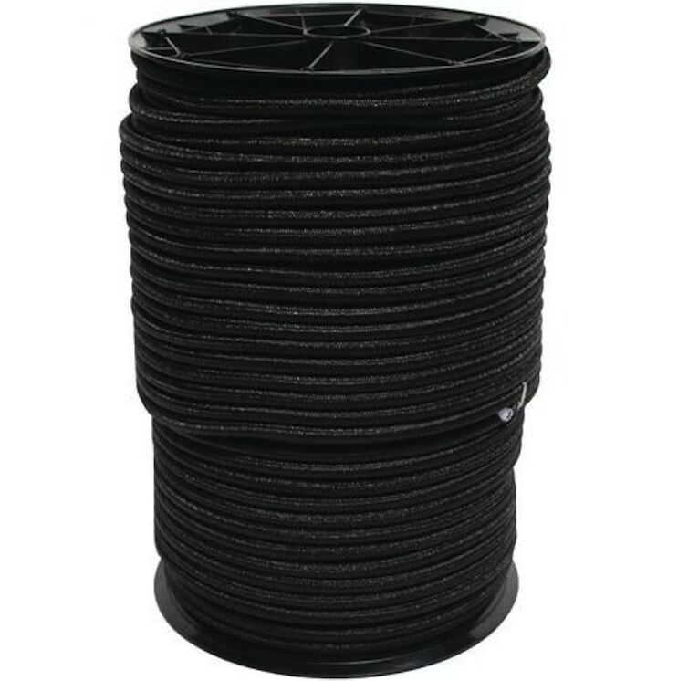 Pommier spanrubber Ø 9 mm - meerstrengs - rol 100 meter - zwart