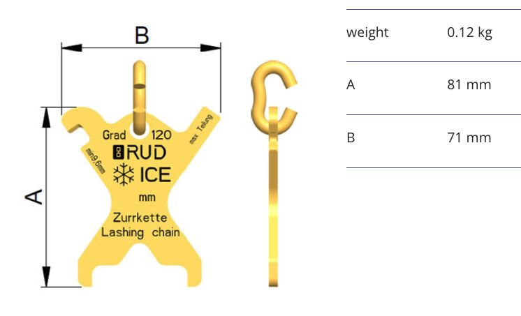 RUD ICE-Identification tag IVSK-CURT-K-KZA-8 - for lashing chain