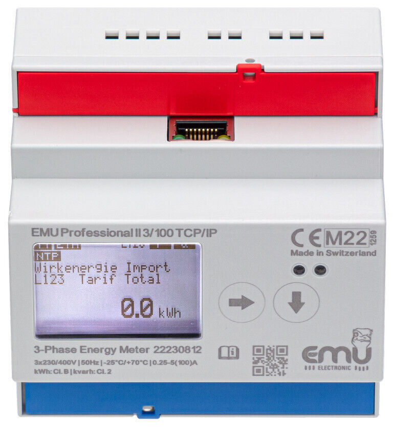 EMU 3-fase direct kWh-meter Professional II 3/100 TCP/IP