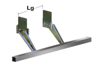 Pommier stootbalk BA - hefbaar - lange draagarmen - aluminium balk -  R58-02