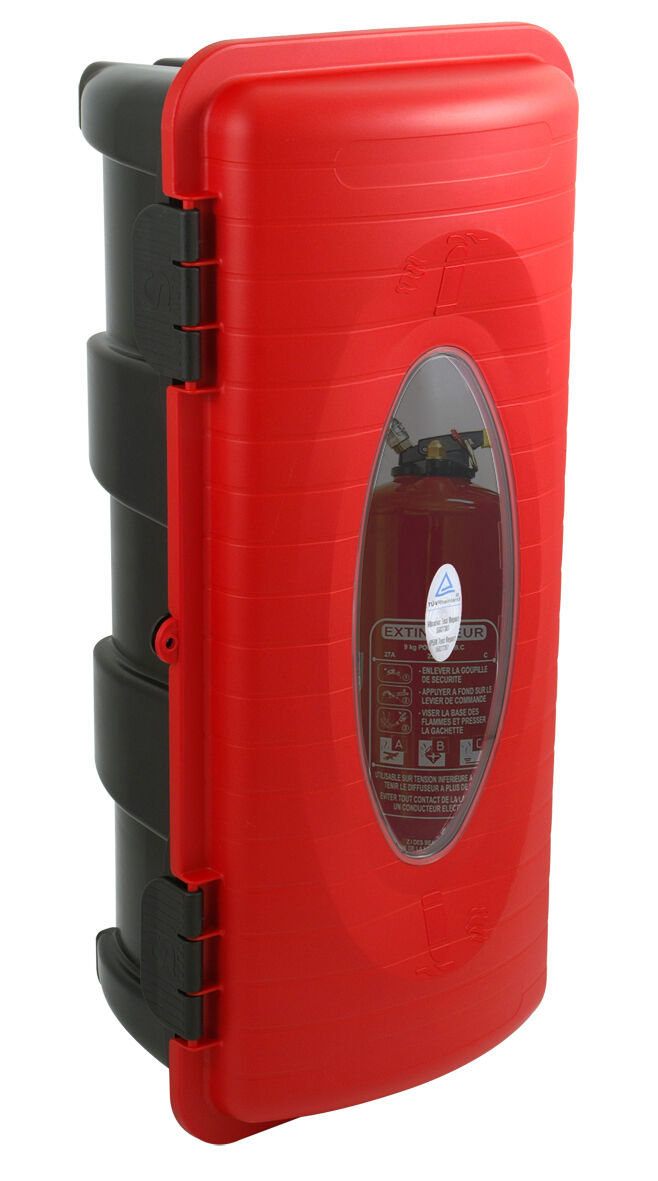 Pommier fire extinguisher box - including extinguisher 6 kg - red/black