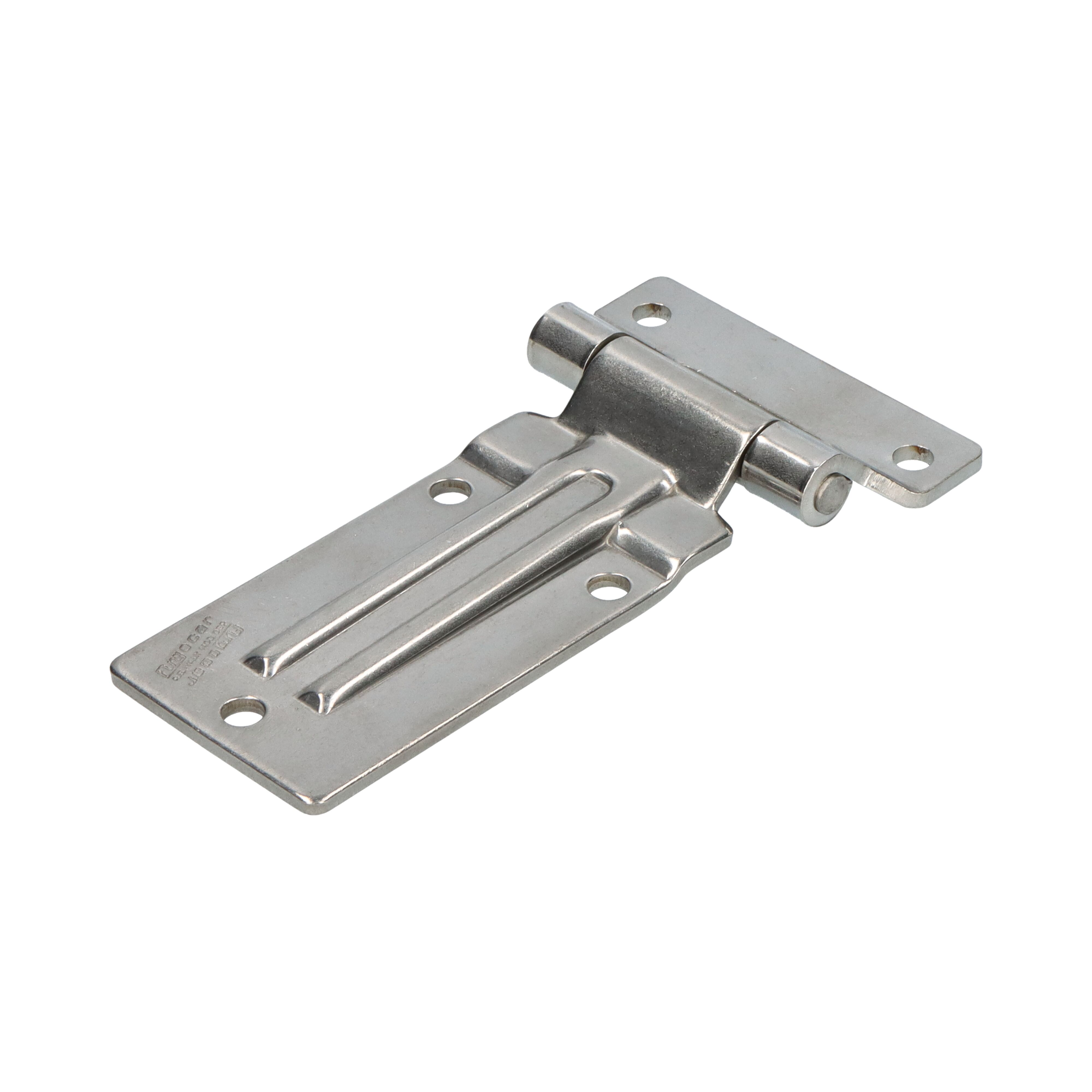 Pommier side door hinge with offset 133 mm - stainless steel