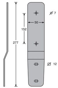 Rhiwa Quality mounting bracket - for triangel sign - steel