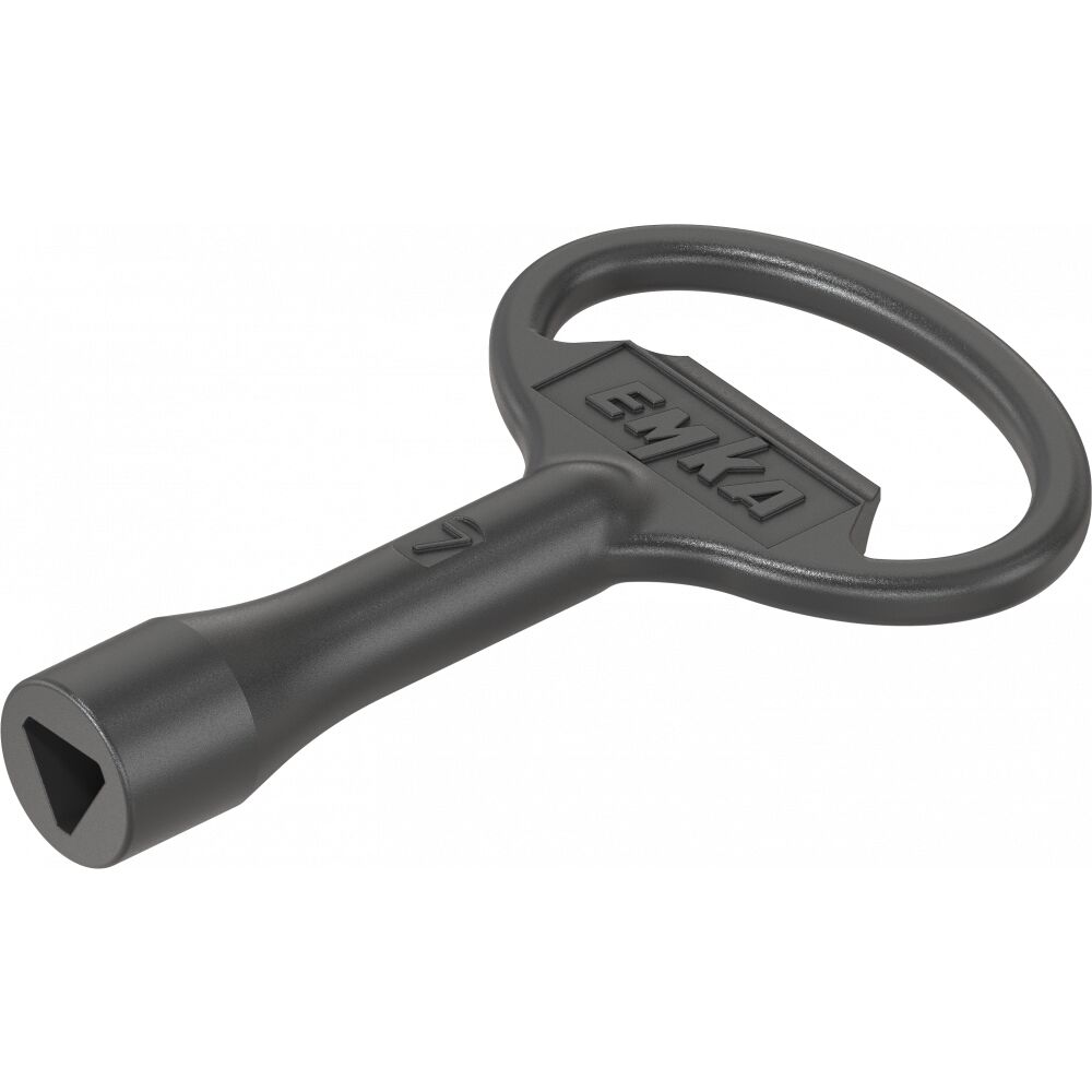 Rhiwa Quality triangle key - internal 7 mm - black coated zamak