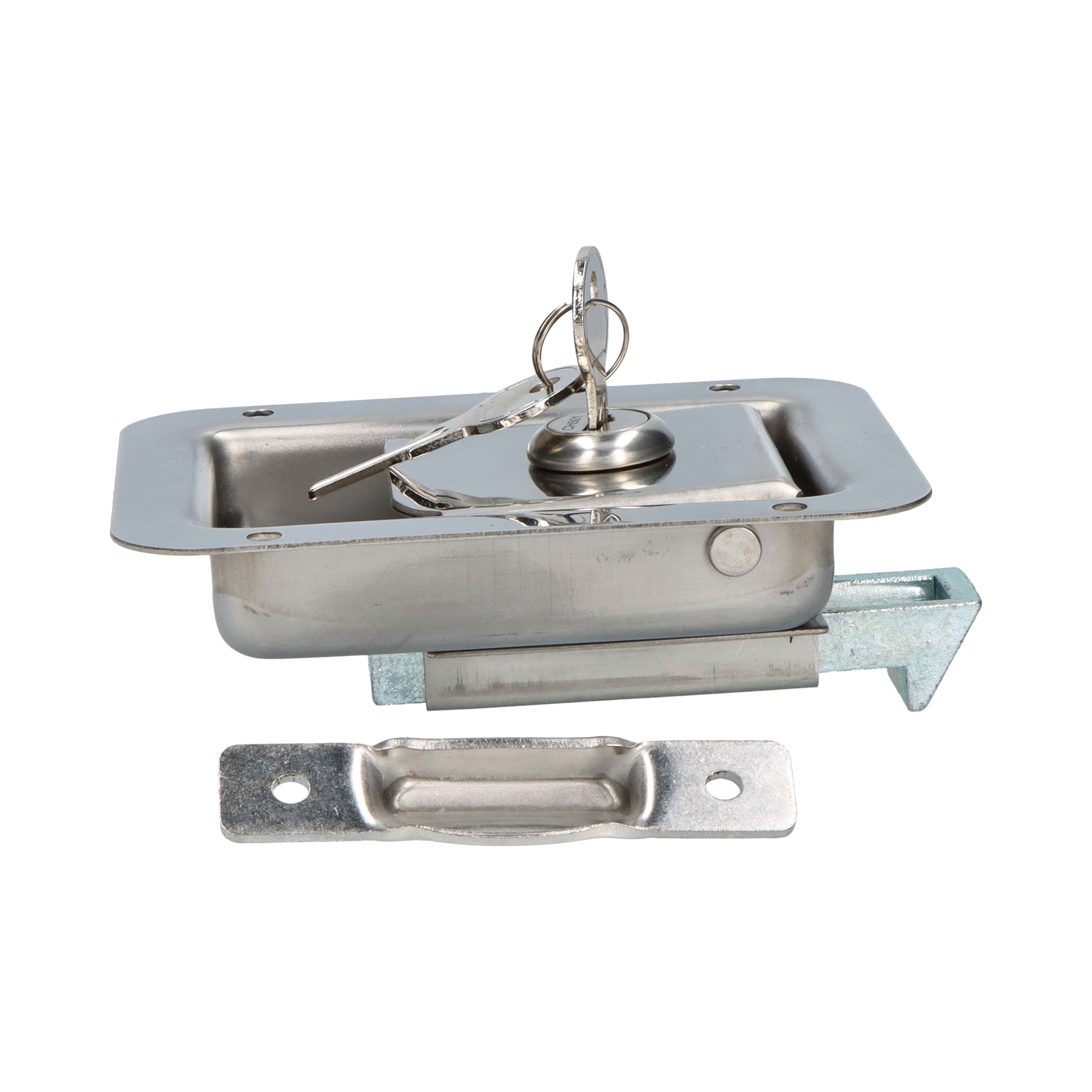 Pommier internal lock - 120 x 92 x 23 mm - with lock catch - stainless steel