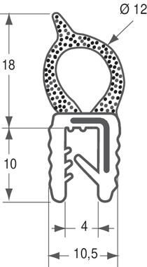 Pommier klembies met bol - klembereik 4 mm - hoogte 10 mm - rol 50 meter