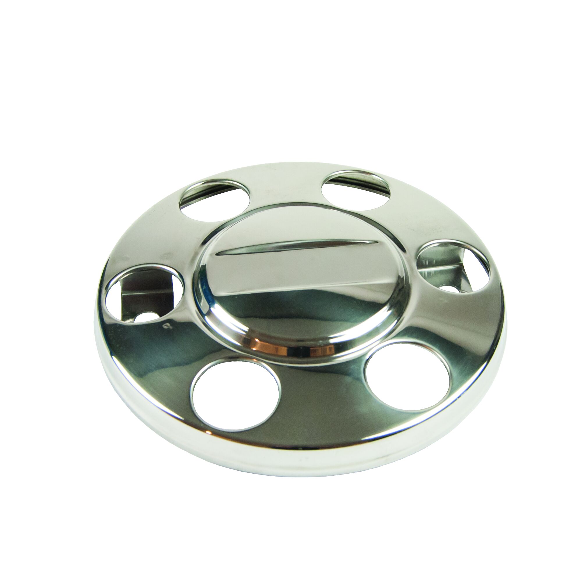 Rhiwa Quality wheel trim ring 6-hole - polished stainless steel