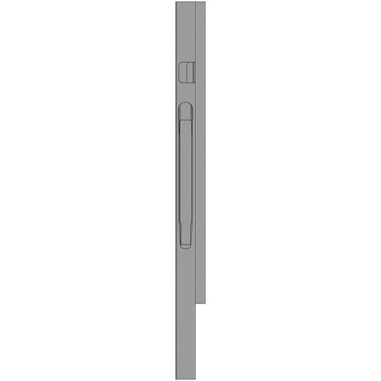 Kinnegrip k20 montant avant - 600 mm - gauche - aluminium anodisé