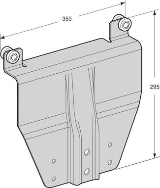 Pommier rongwagen - zwart epoxy staal - met nylon rollers