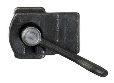 Pommier fermeture porte de cadenas - 68 x 41 mm - gauche - acier brut