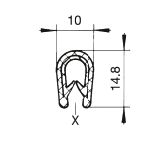 Rhiwa Quality band clamp - clamp range 1-4 mm - height 14,8 mm - roll 100 meter