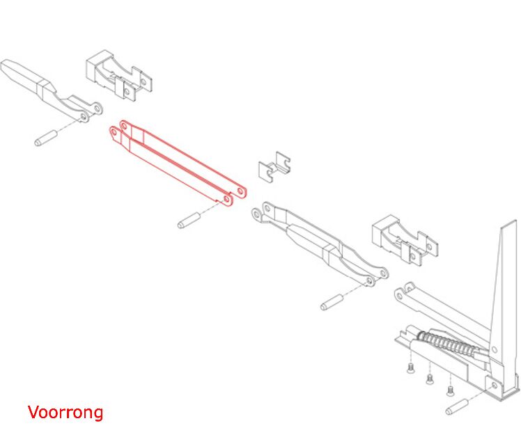 Kinnegrip K20 intermediate link - hole spacing 200 mm - for lock K20 pillar