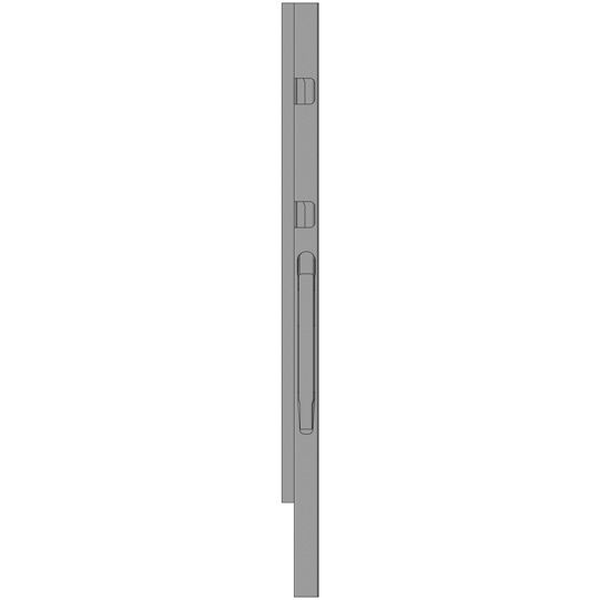 Kinnegrip K20 front pillar - 800 mm - right - anodised aluminum