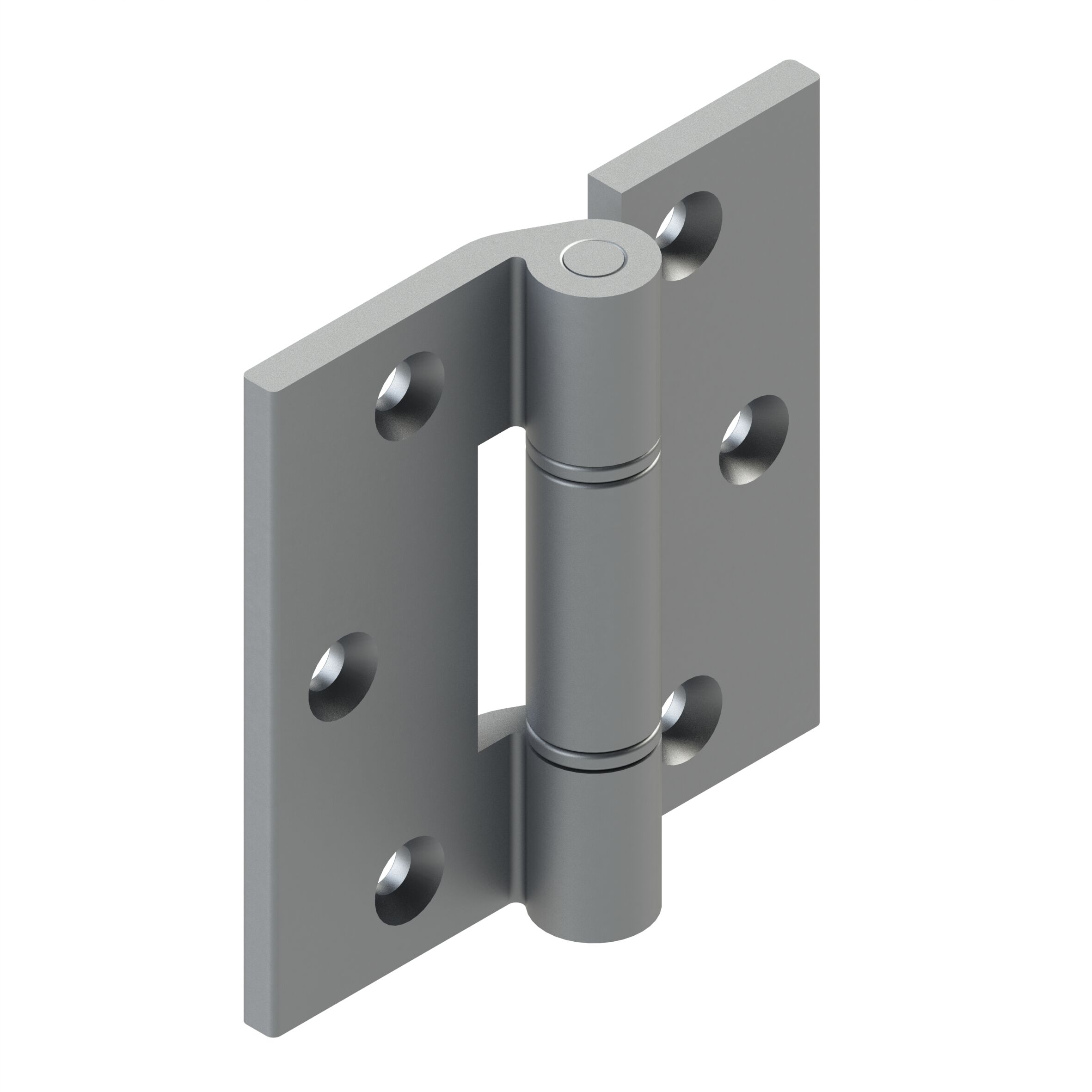 Pommier door hinge 80 x 40 x 5 mm (WxLxT) - zinc-plated pin Ø 7 mm - aluminum