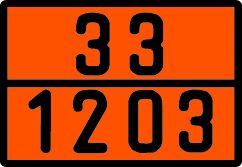 Rhiwa Quality ADR bord - code 33/1203 (benzine)