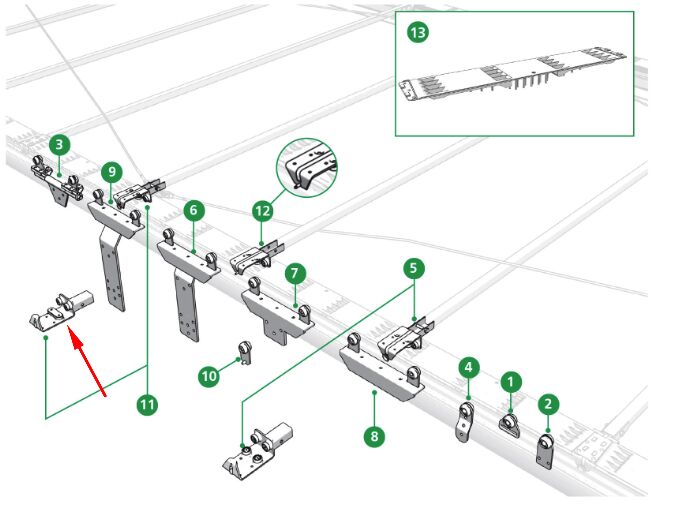 Edscha roller cariage (slider) - for Edscha CS Lite