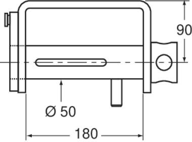 Pommier lashing drum base plate 18 x 80 mm - painted steel