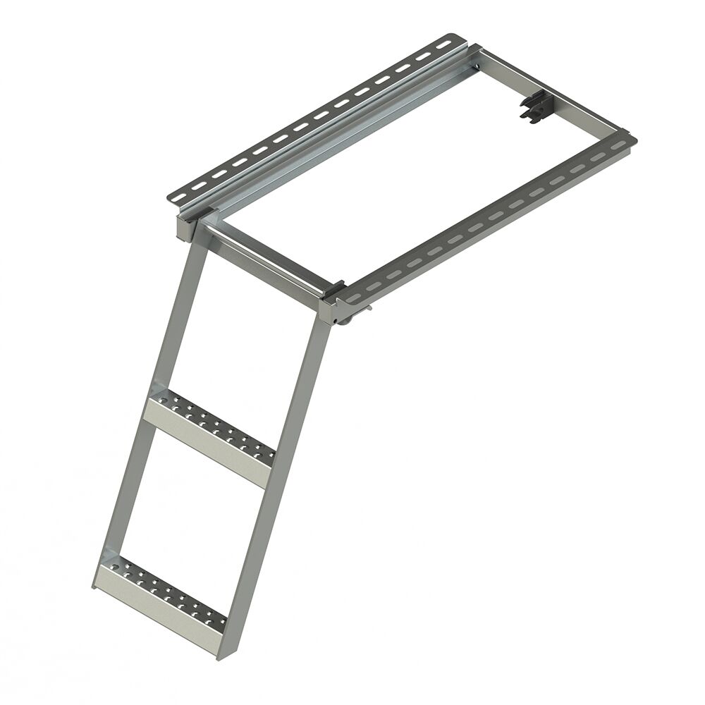 Takler trap uittrekbaar - 2 treden - 660 x 420 mm (LxB) - volbad verzinkt