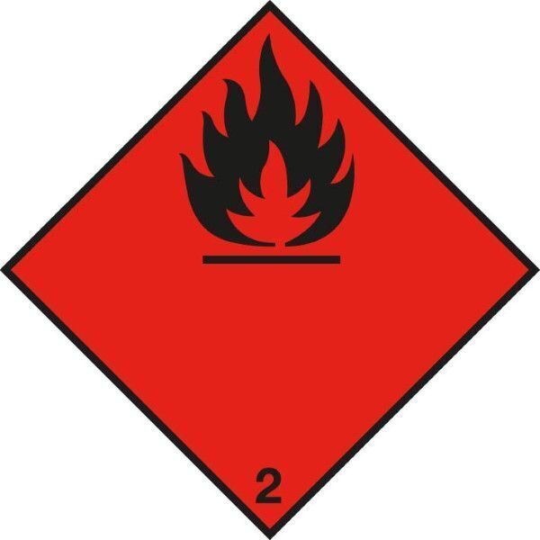 Rhiwa Quality gevarenbord - brandbaar gas klasse 2.1 - horizontaal klapbaar - aluminium