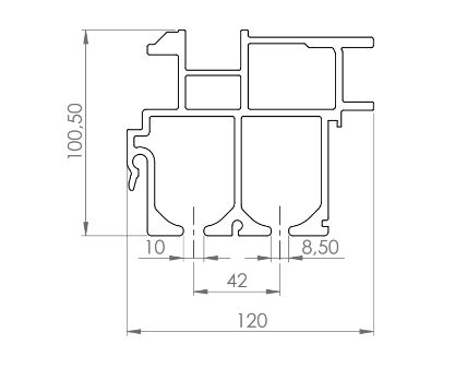 Rhiwa Quality looprail 13600 mm - Edscha Universal classic - aluminium