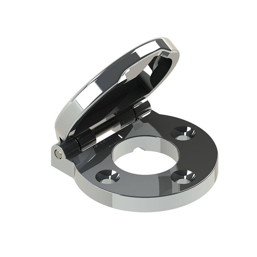 Rhiwa Quality plaque de clé - 3 trous de montage - chrome