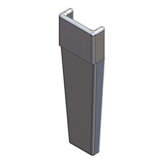 Pommier konische rong - 230 x 73 mm (LxB) - staal