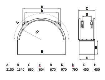 LAGO mudguard Wheelmate Pro Kompleet - 660 x 1340 mm (WxSp)